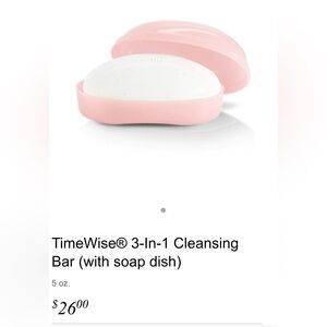 TimeWise 3-in-1 Cleansing Bar 5 oz with soap dish.